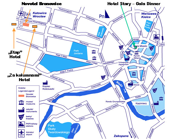 Hotel's map'